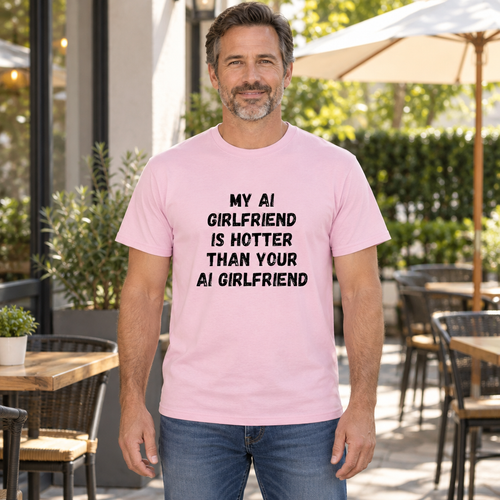 Ai Girlfriend — Light Pink T-Shirt — lifestyle hero