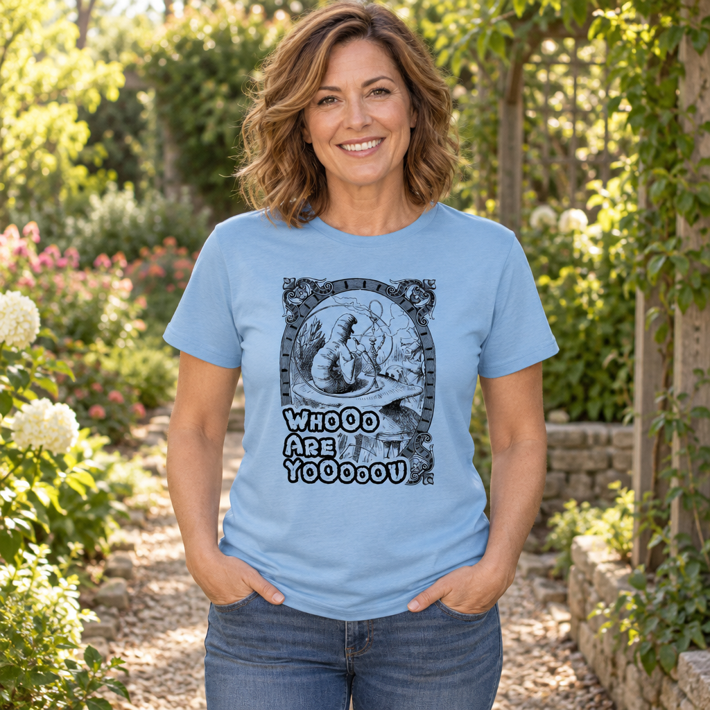 Who Are You Caterpillar — Lt Blue T-Shirt — lifestyle alt