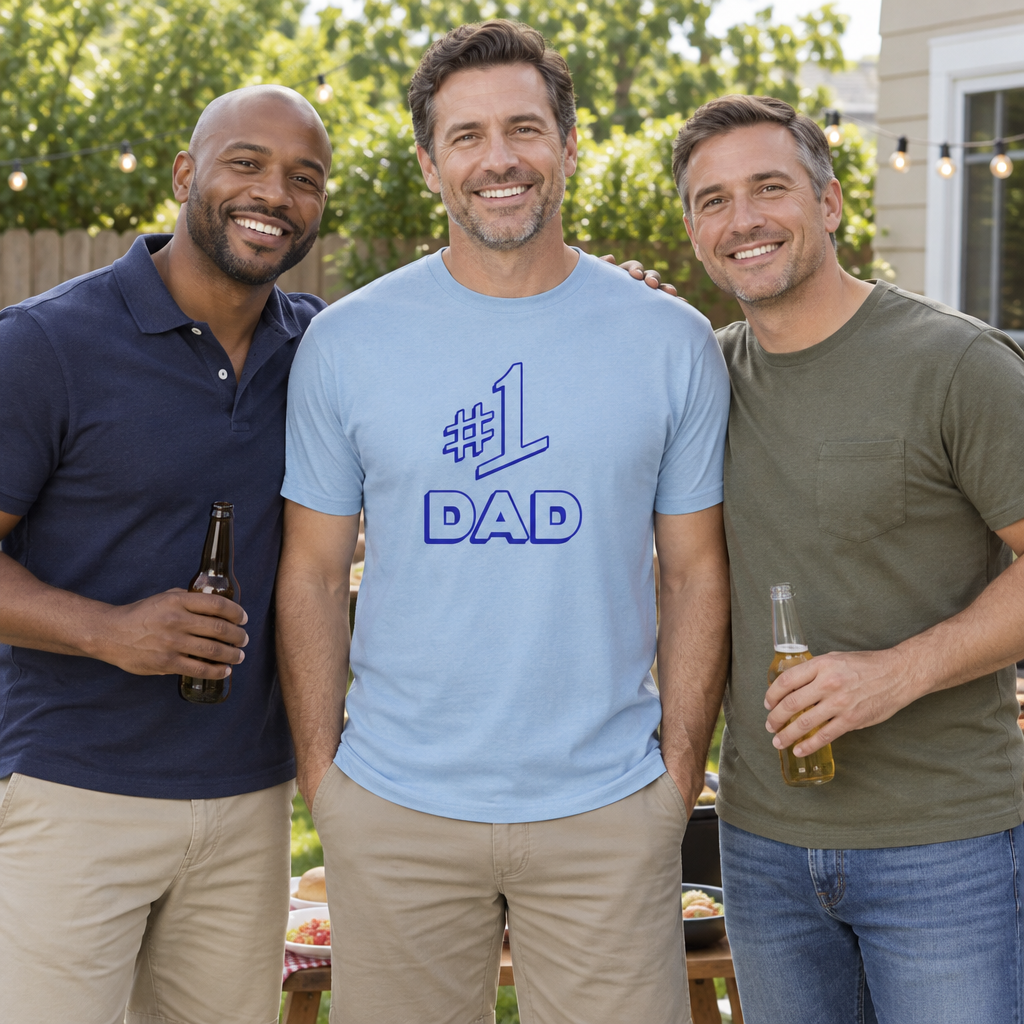 Number One Dad — Light Blue T-Shirt — lifestyle group