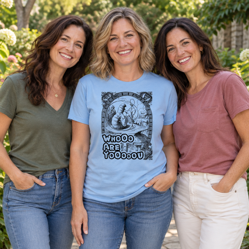 Who Are You Caterpillar — Lt Blue T-Shirt — lifestyle group