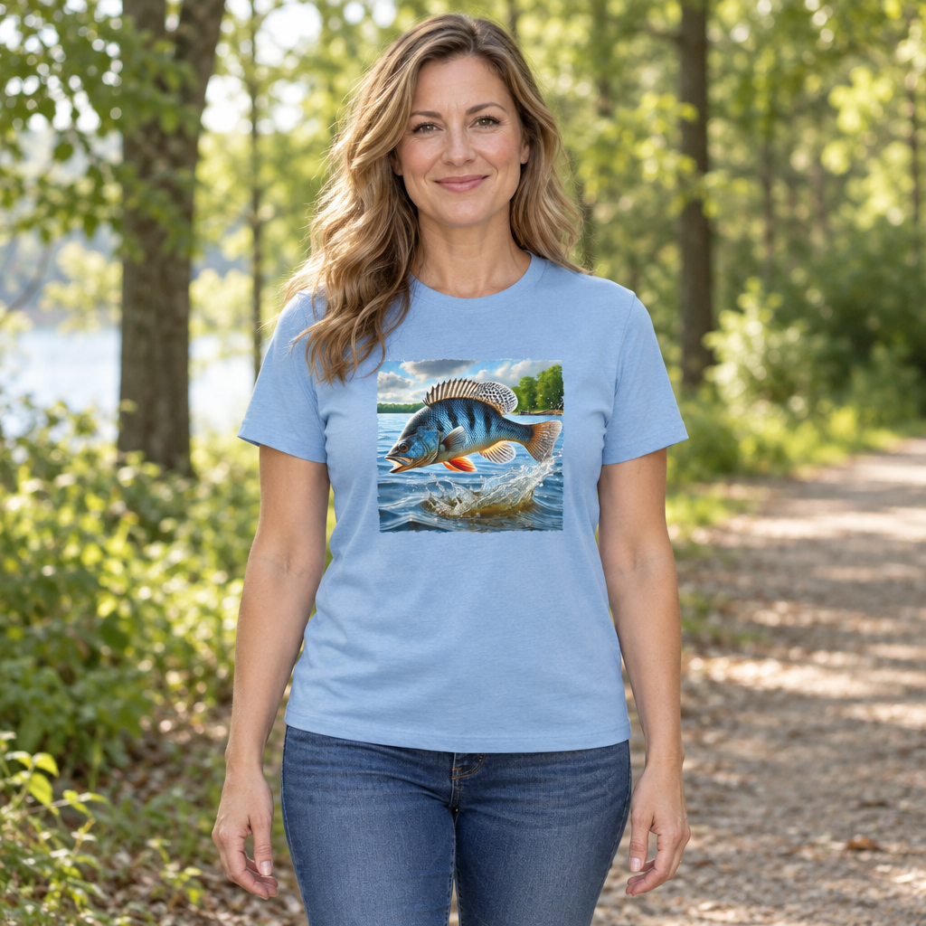 Bluegill Fish — Light Blue T-Shirt — lifestyle hero