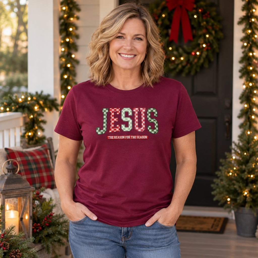 Jesus Is the Reason for the Season — Maroon T-Shirt — lifestyle alt