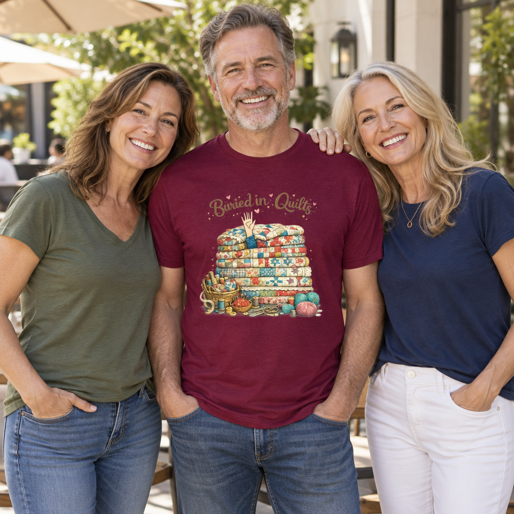 Quilting — Maroon T-Shirt — lifestyle group