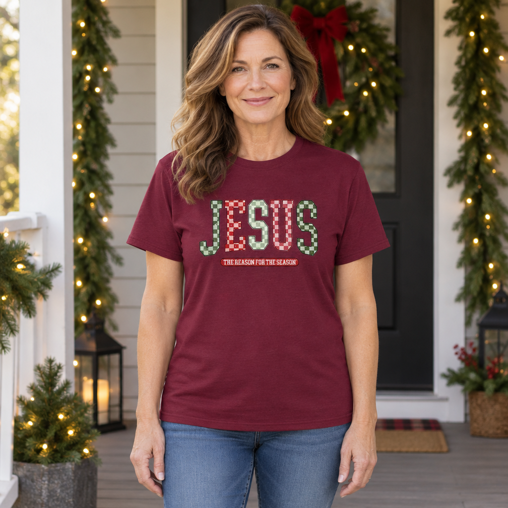 Jesus Is the Reason for the Season — Maroon T-Shirt — lifestyle hero