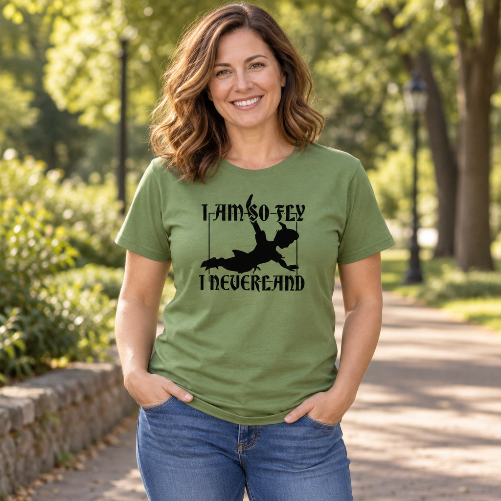 I Am So Fly I Neverland — Military Green T-Shirt — lifestyle alt