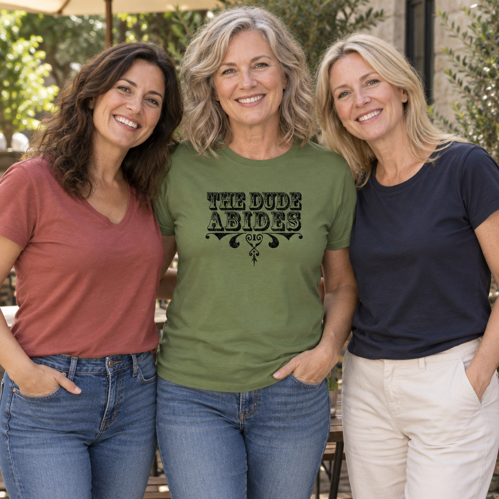 The Dude Abides — Military Green T-Shirt — lifestyle group