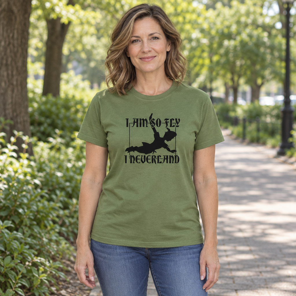 I Am So Fly I Neverland — Military Green T-Shirt — lifestyle hero