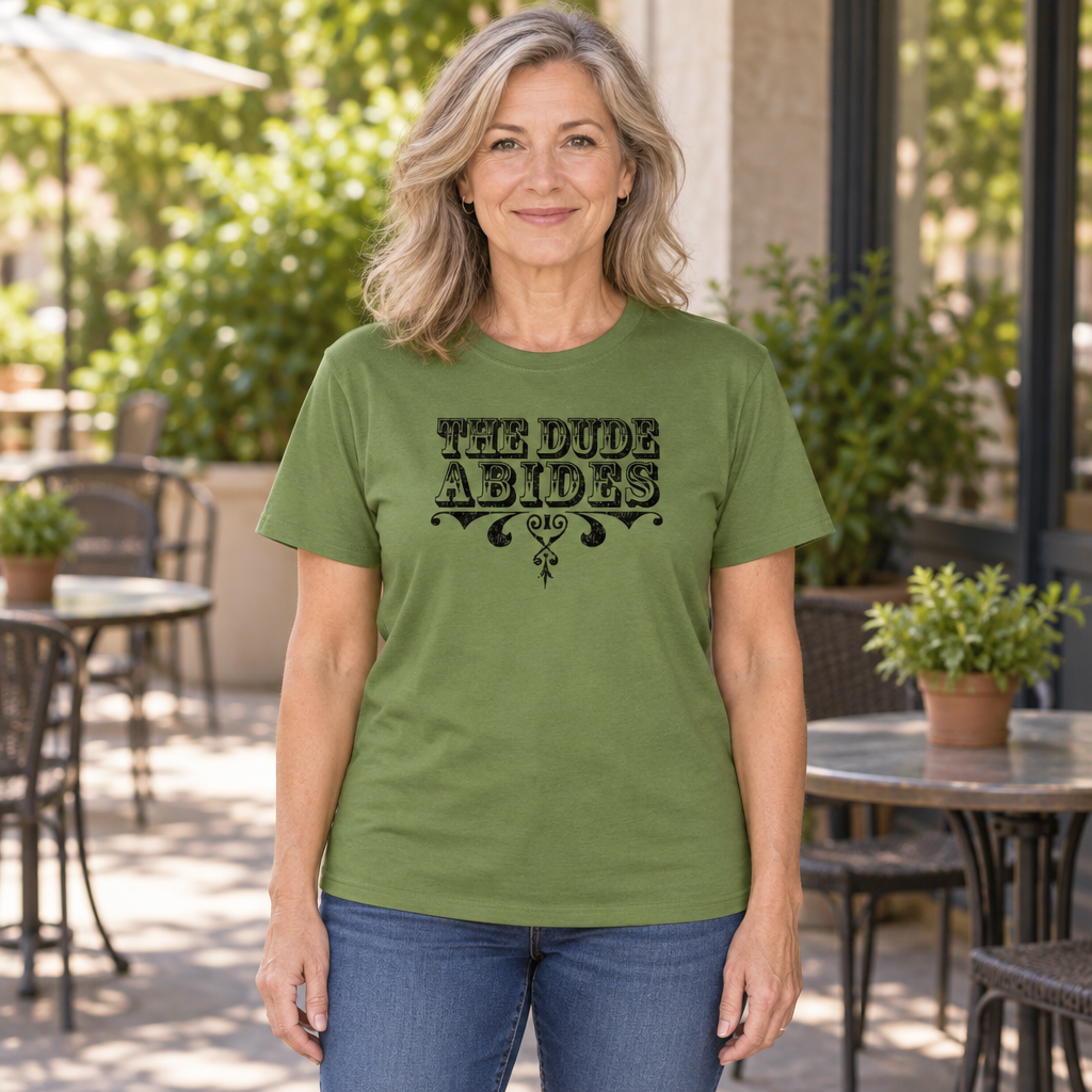 The Dude Abides — Military Green T-Shirt — lifestyle hero
