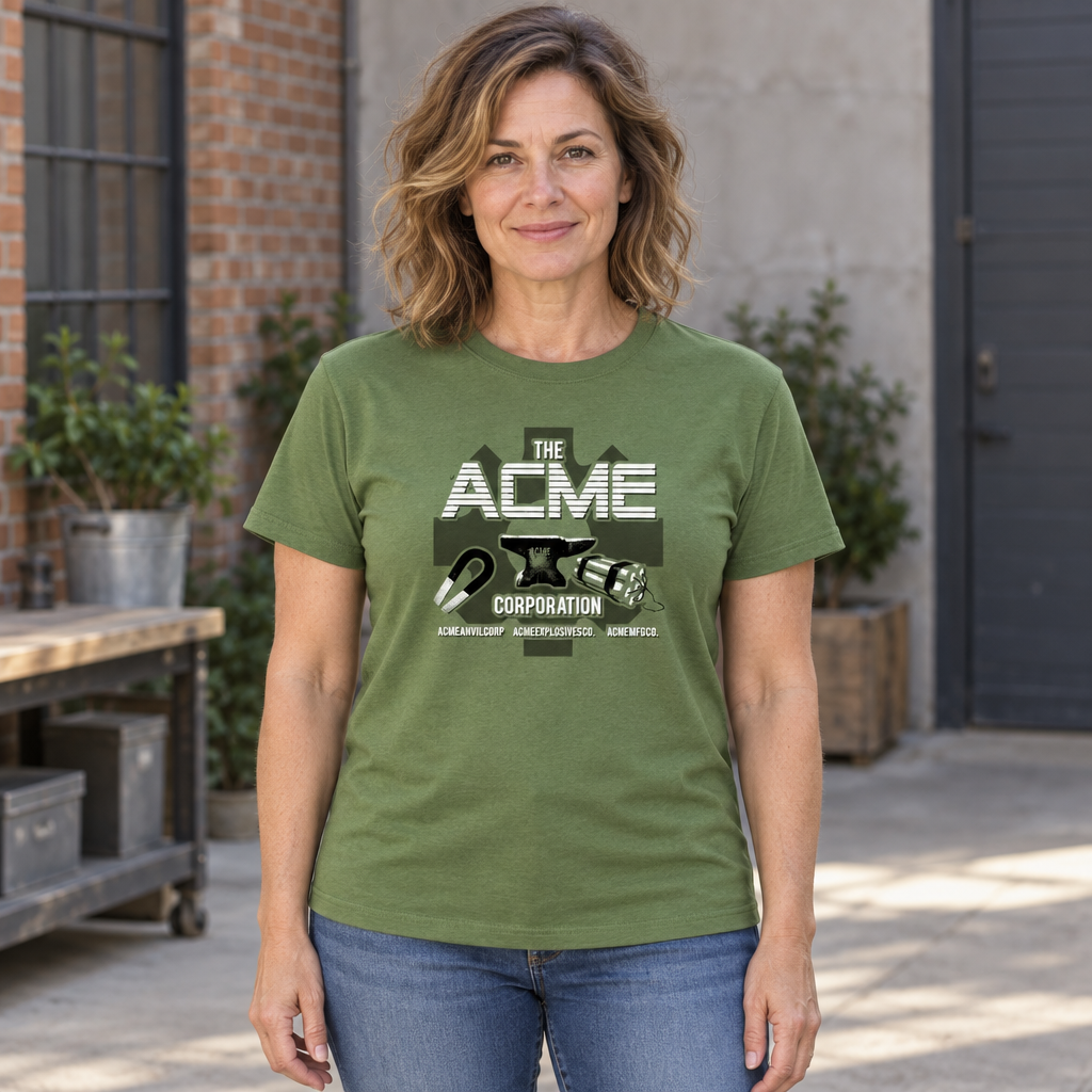 The Acme Corporation — Military Green T-Shirt — lifestyle hero