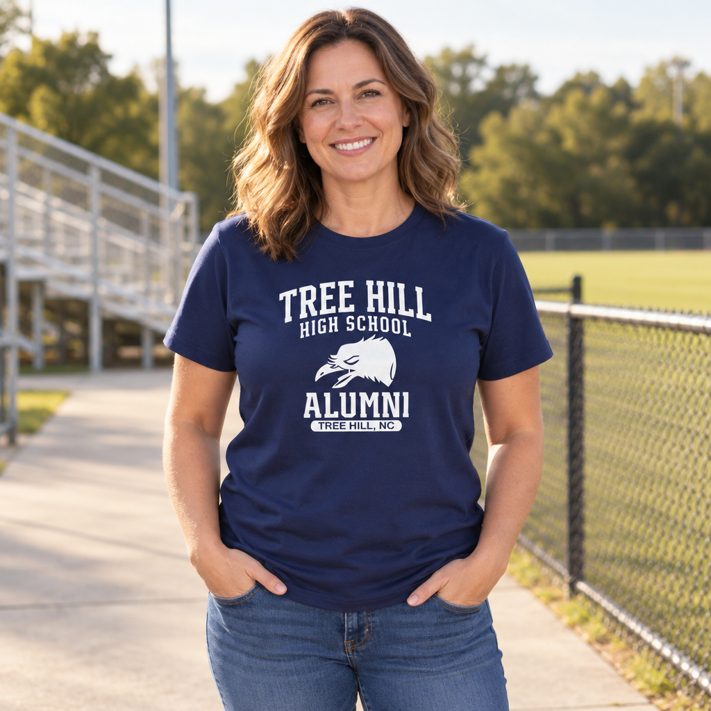 Tree Hill High School Alumni — Navy T-Shirt — lifestyle alt