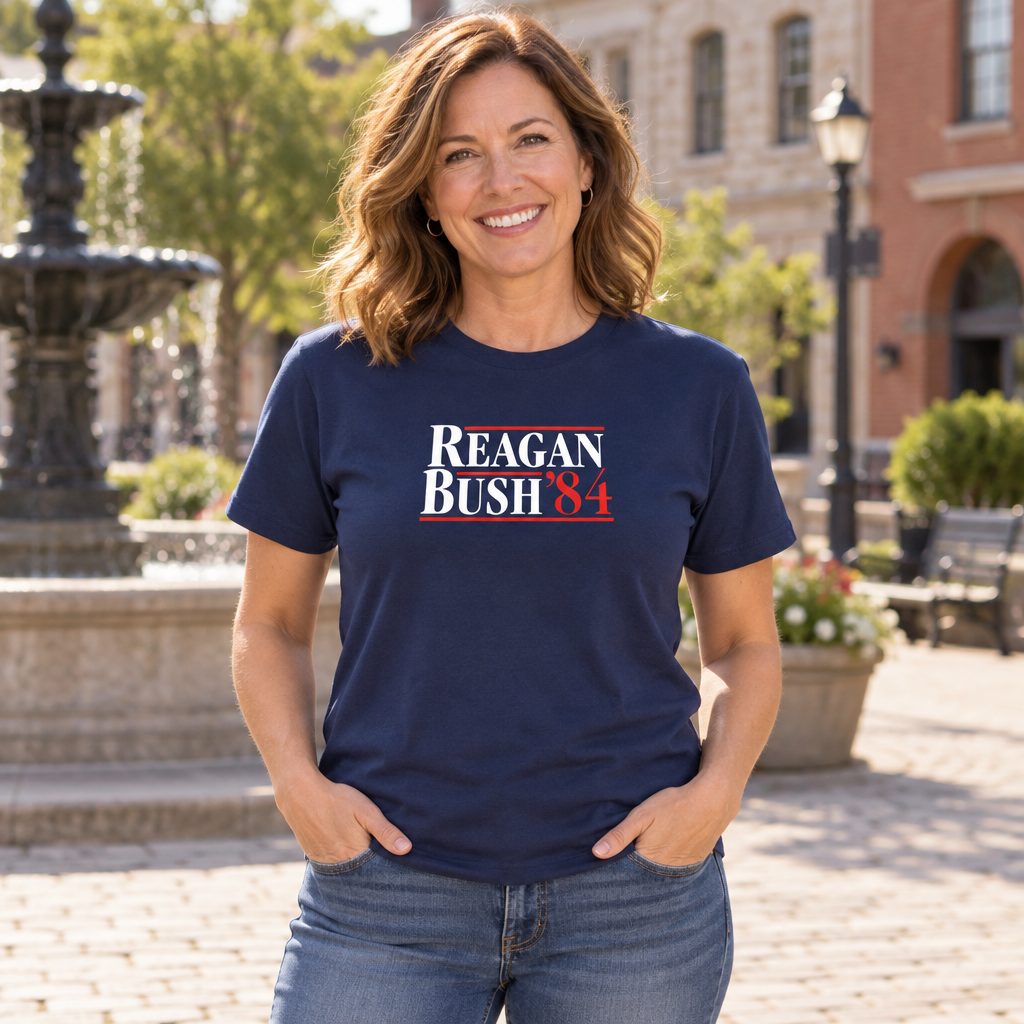 Reagan Bush 84 — Navy T-Shirt — lifestyle alt