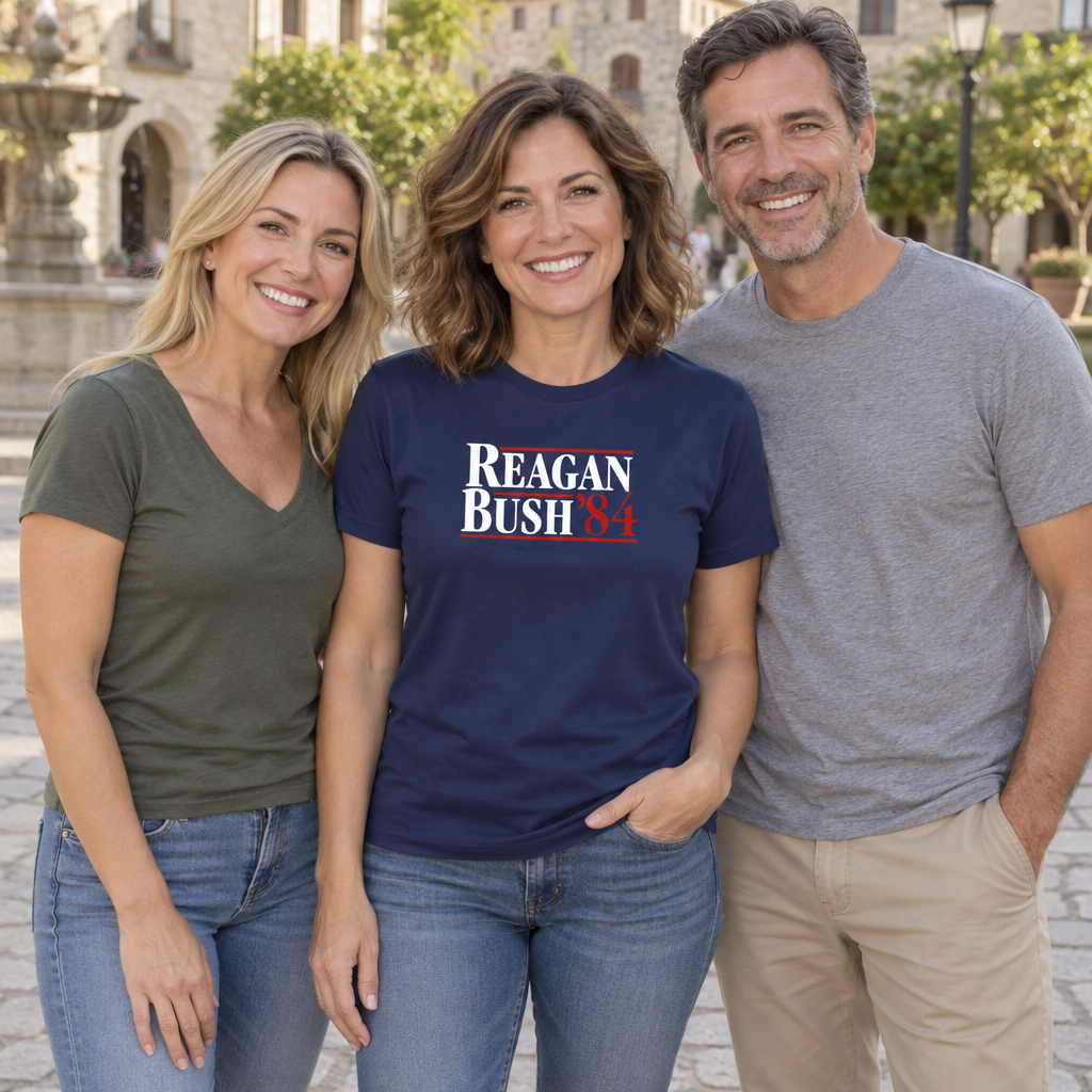 Reagan Bush 84 — Navy T-Shirt — lifestyle group