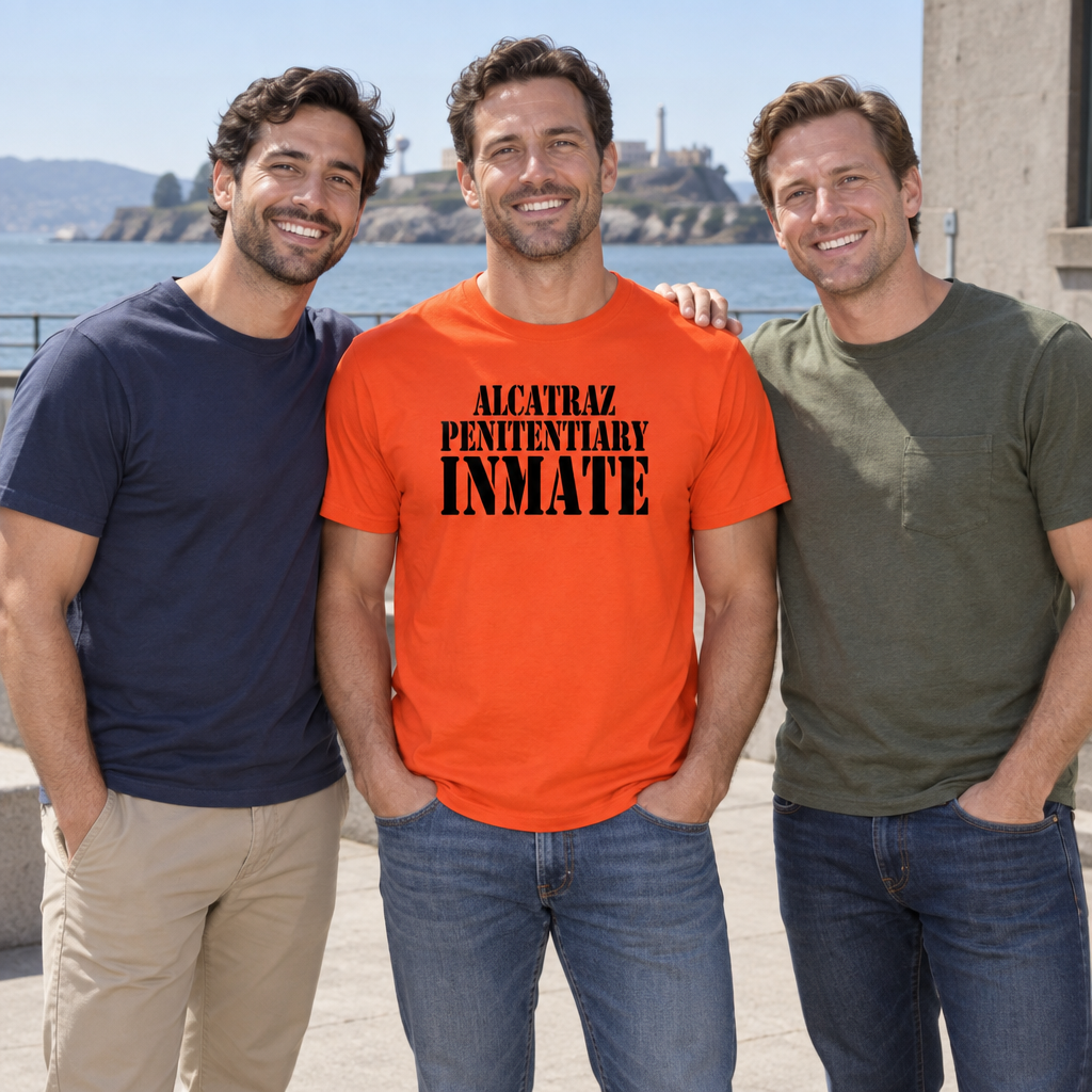 Alcatraz Penitentiary Inmate — Orange T-Shirt — lifestyle group