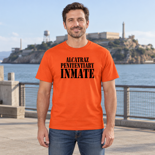 Alcatraz Penitentiary Inmate — Orange T-Shirt — lifestyle hero
