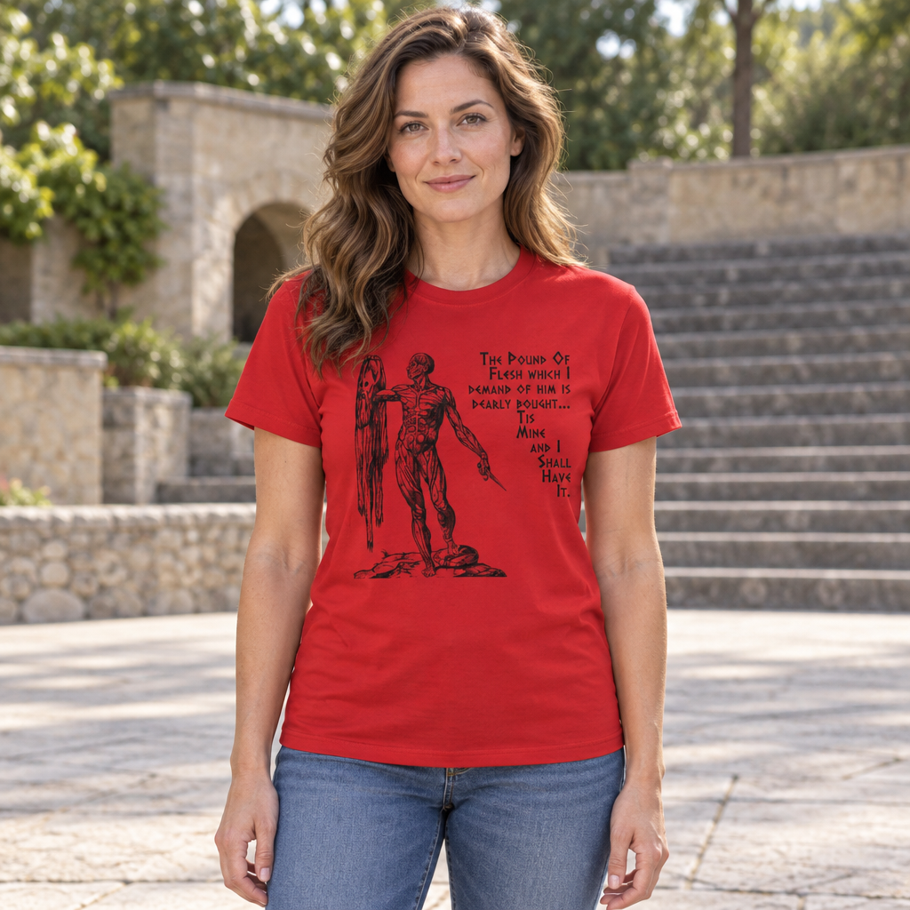 Pound of Flesh — Red T-Shirt — lifestyle hero