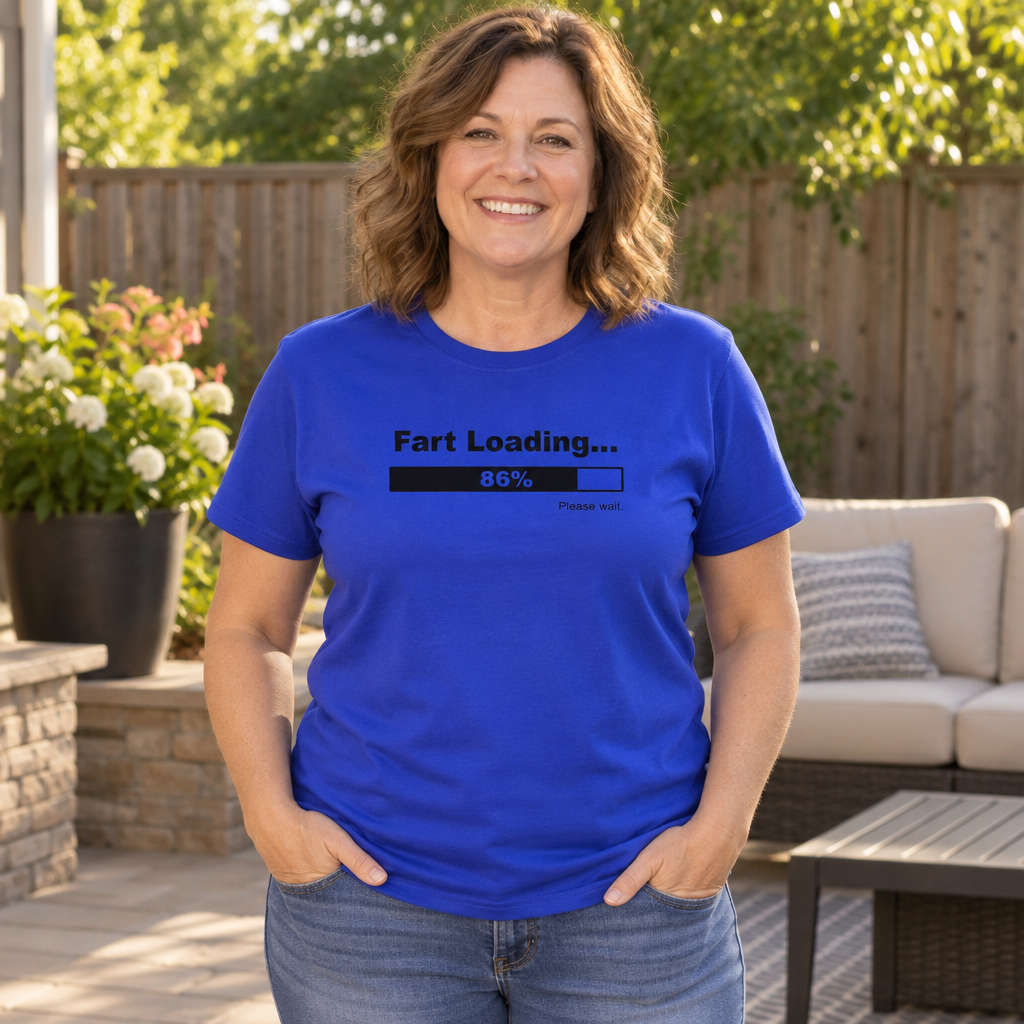 Fart Loading 86 Percent — Royal Blue T-Shirt — lifestyle alt