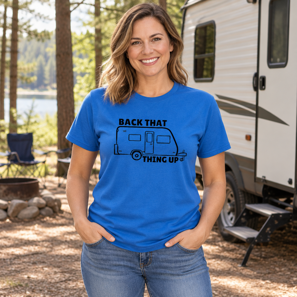 Back That Thing Up Camper — Royal Blue T-Shirt — lifestyle alt