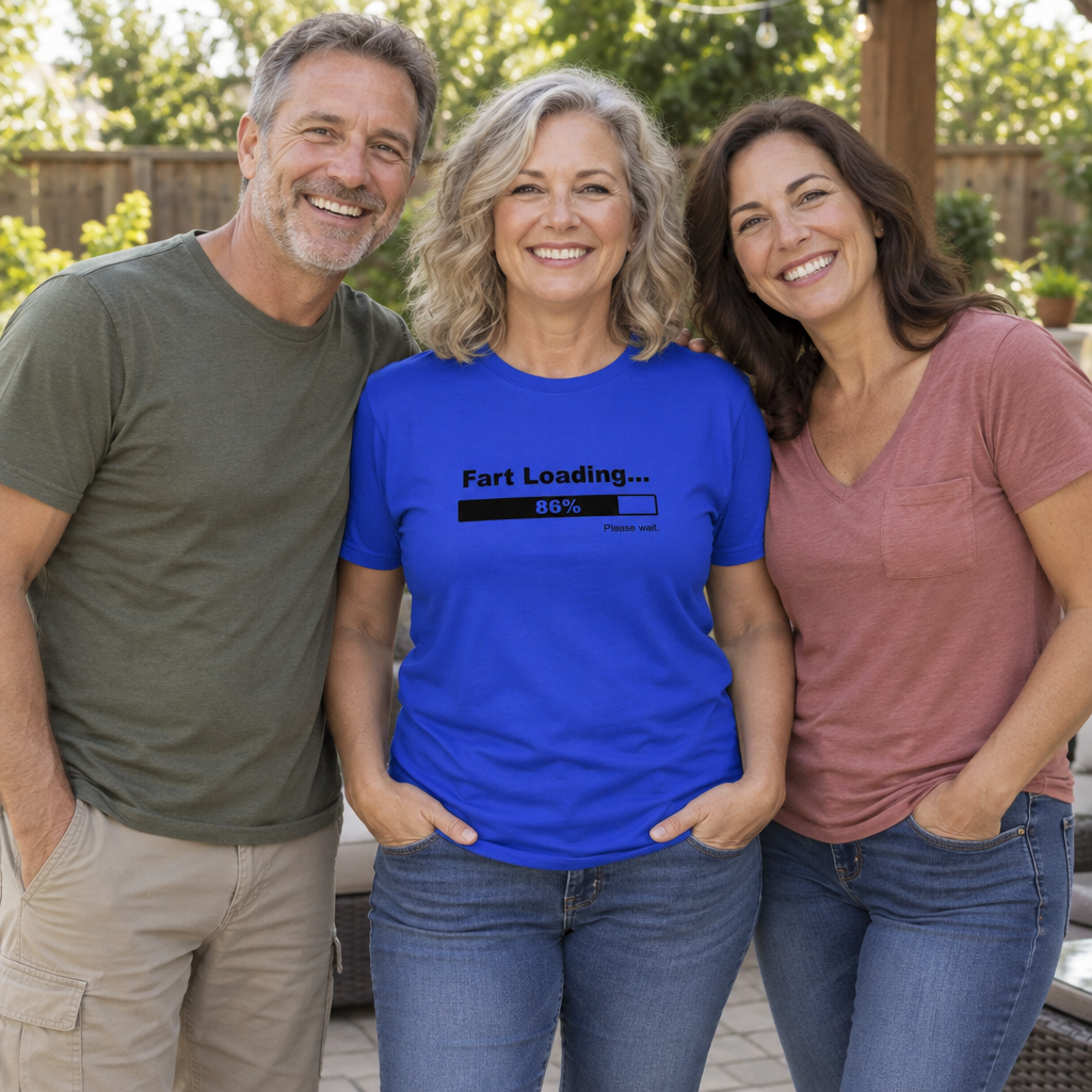 Fart Loading 86 Percent — Royal Blue T-Shirt — lifestyle group
