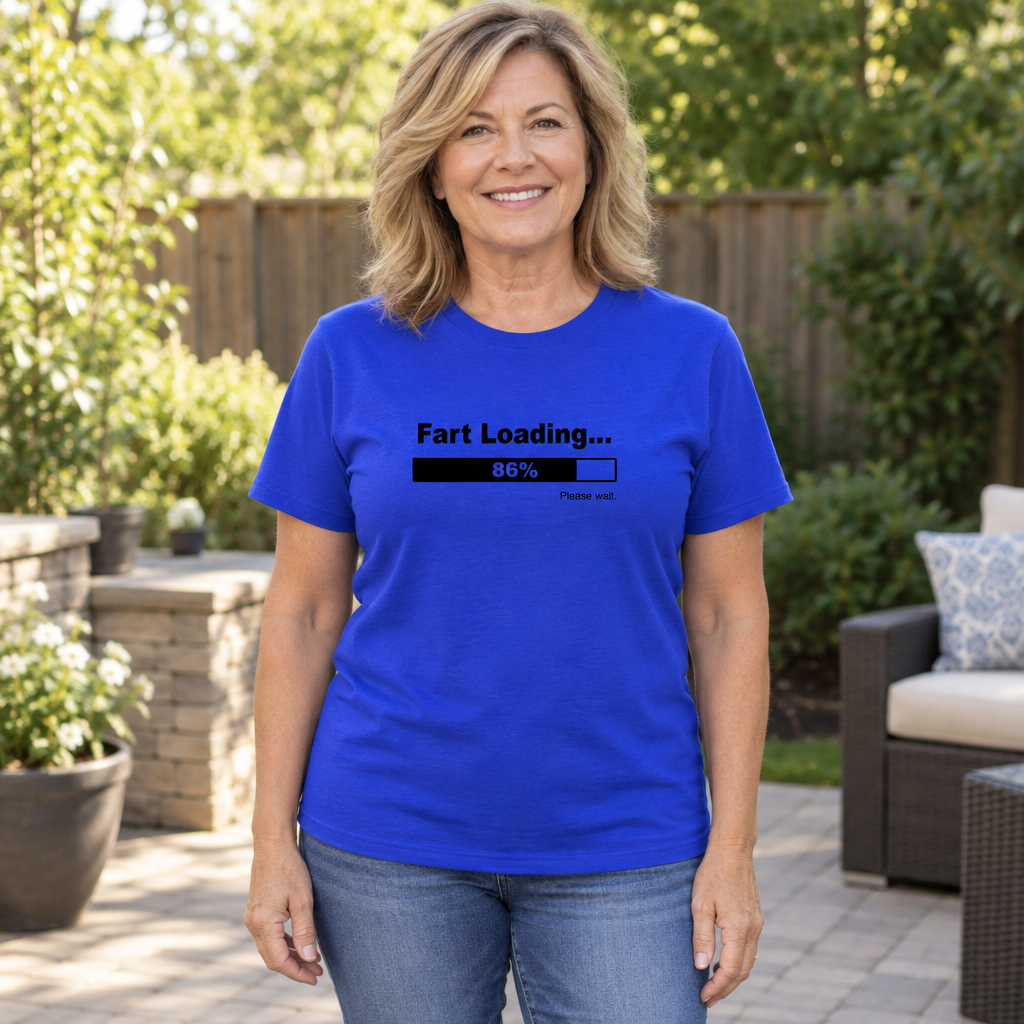 Fart Loading 86 Percent — Royal Blue T-Shirt — lifestyle hero