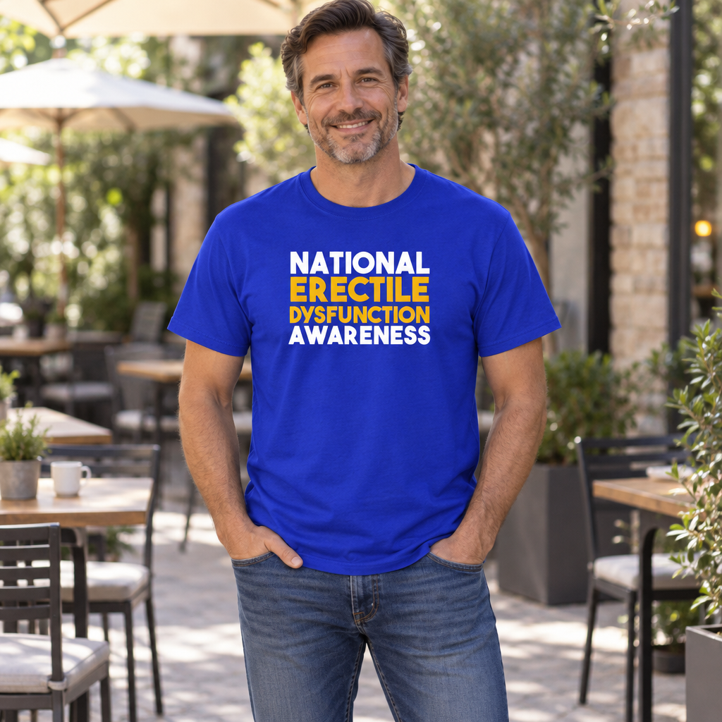 National Erectile Dysfunction Awareness — Royal Blue T-Shirt — lifestyle hero