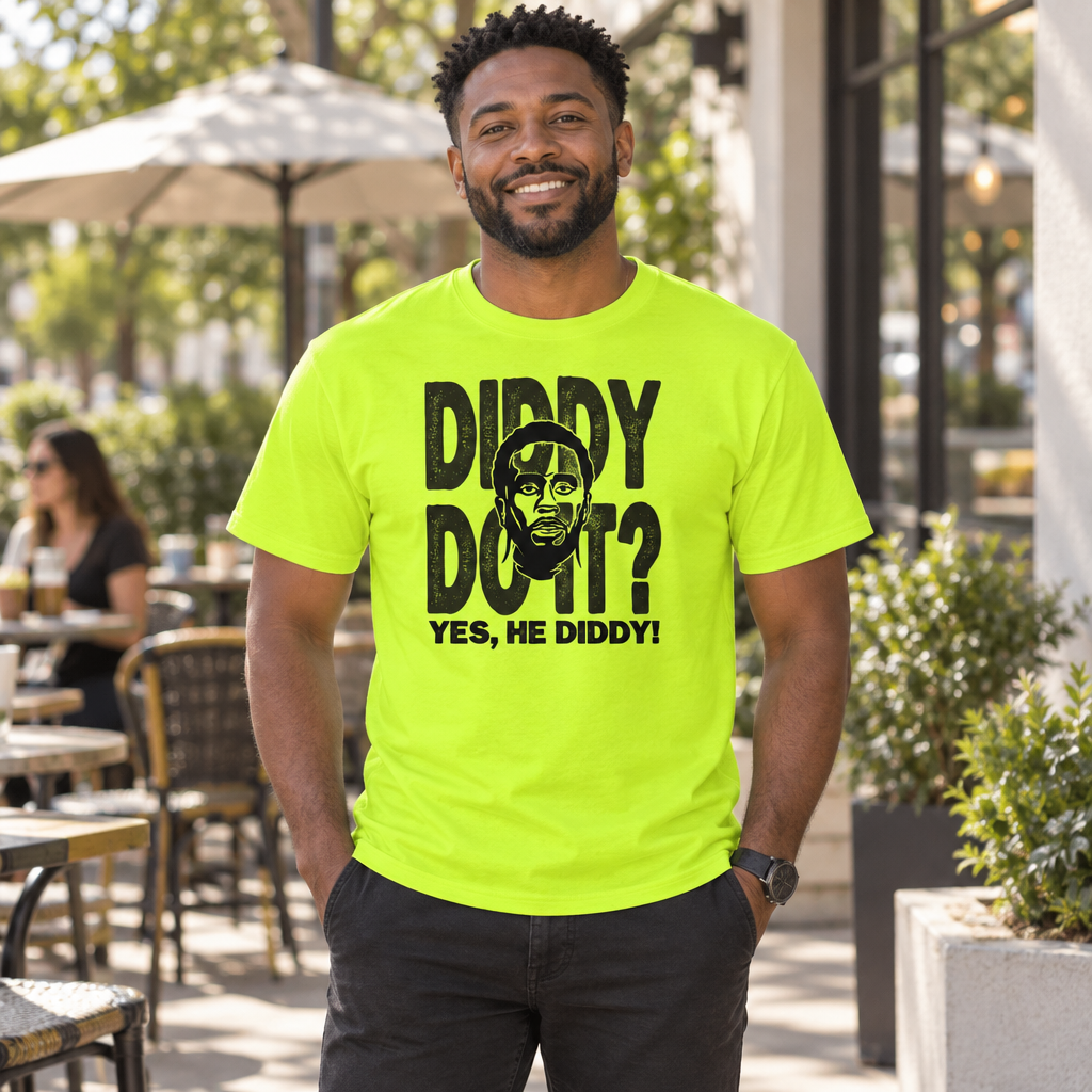 Diddy Do It — Safety Yellow T-Shirt — lifestyle alt