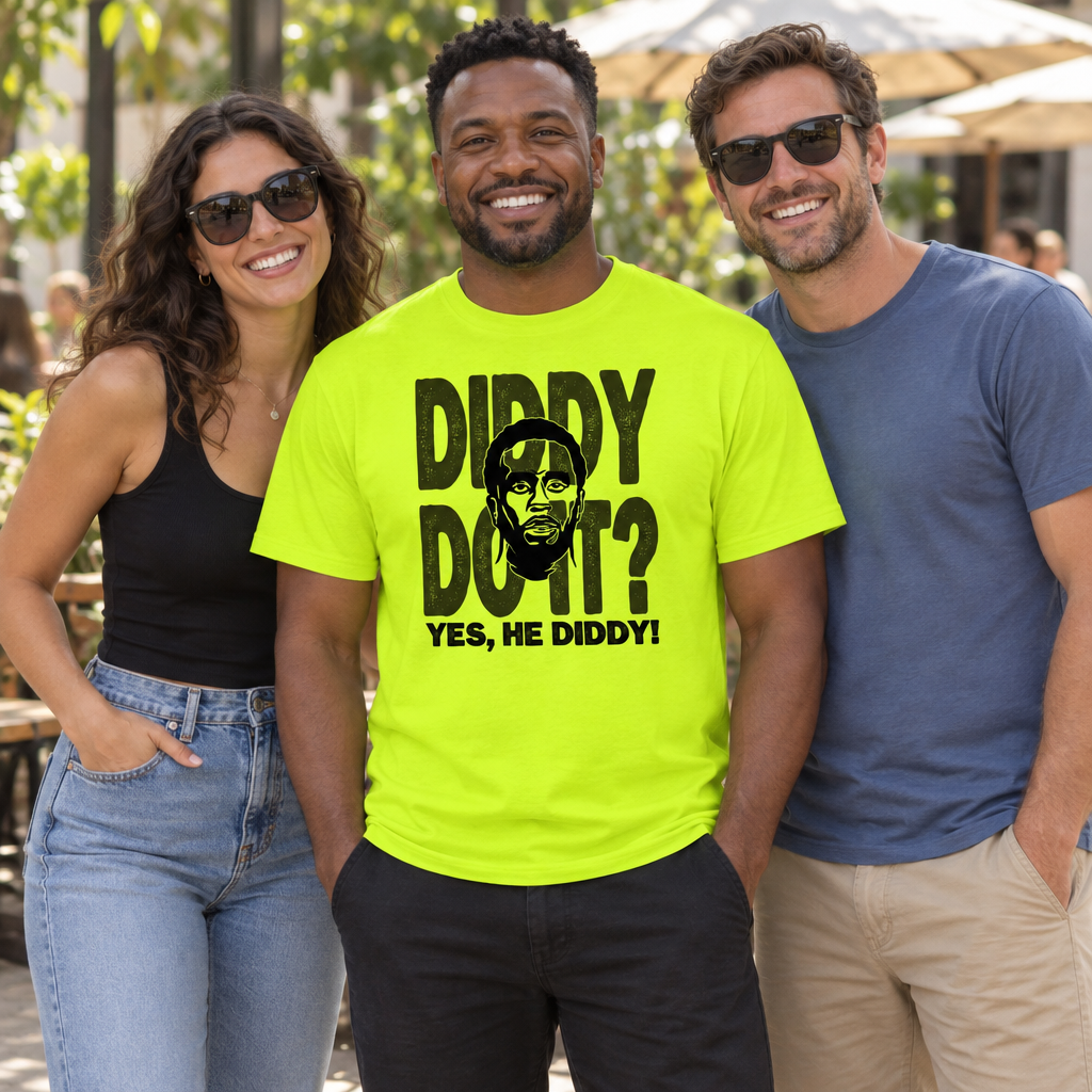 Diddy Do It — Safety Yellow T-Shirt — lifestyle group