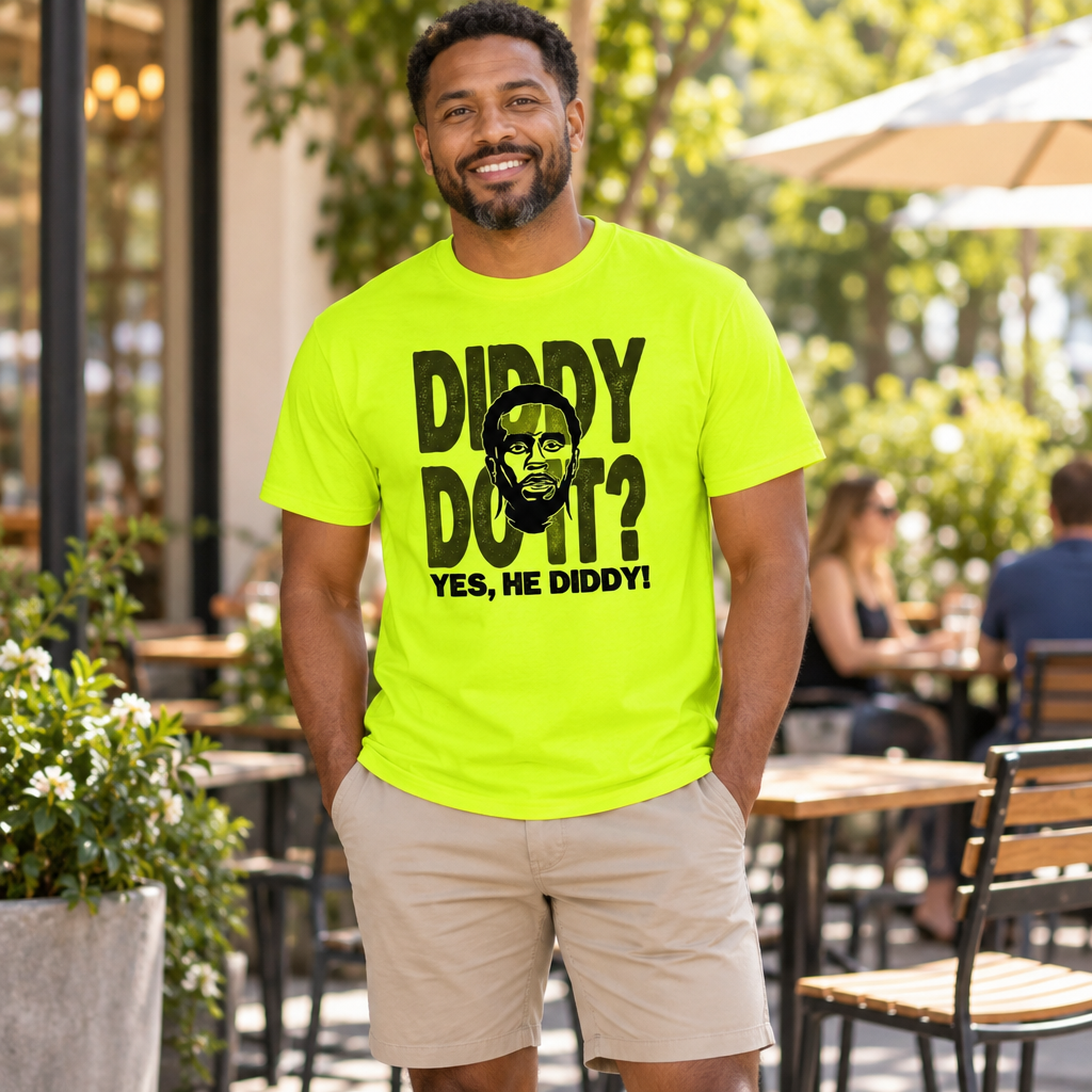 Diddy Do It — Safety Yellow T-Shirt — lifestyle hero