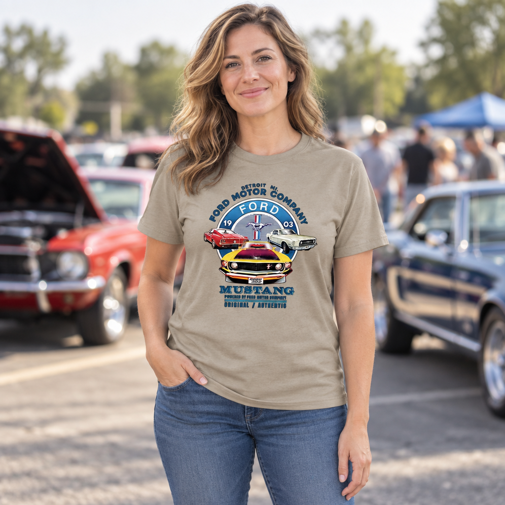 Ford Mustang 1903 — Sand T-Shirt — lifestyle hero