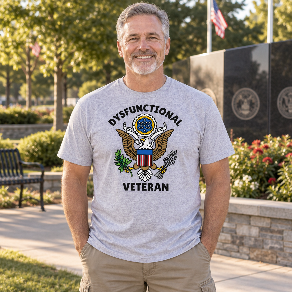 Dysfunctional Veteran — Sport Gray T-Shirt — lifestyle alt