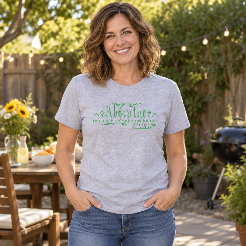 Absinthe Makes the Heart Grow Fonder — Sport Gray T-Shirt — lifestyle alt