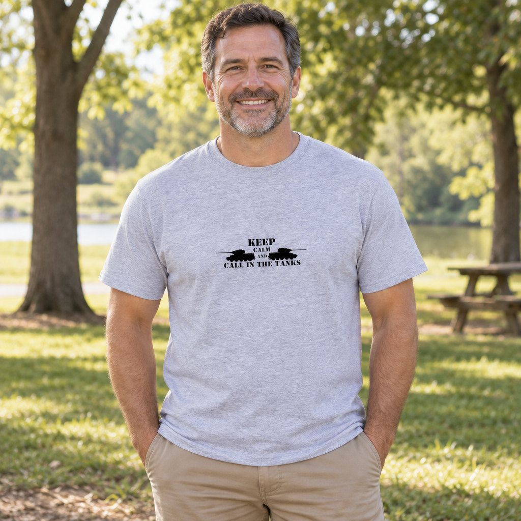 Funny Military Tanker — Sport Gray T-Shirt — lifestyle alt