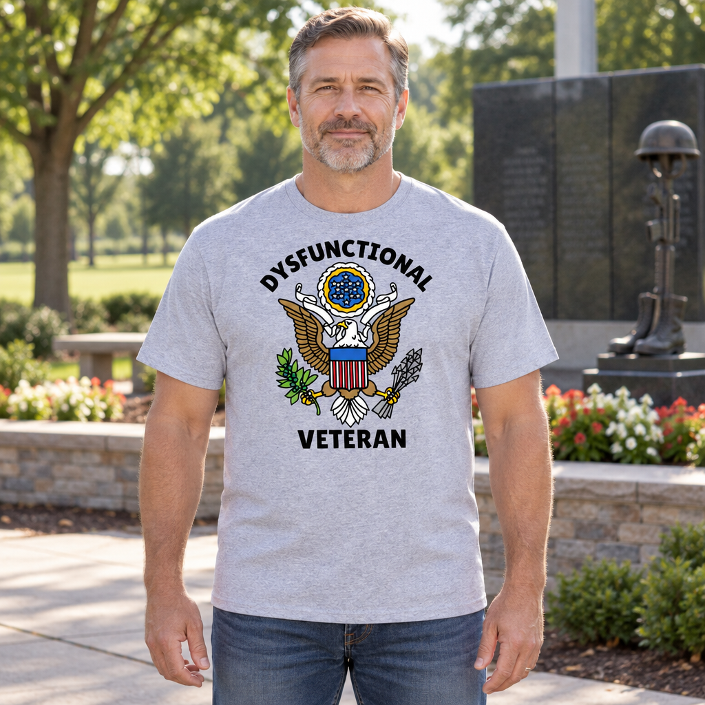 Dysfunctional Veteran — Sport Gray T-Shirt — lifestyle hero