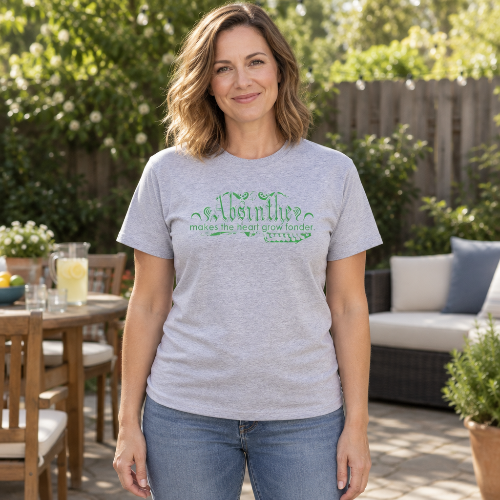 Absinthe Makes the Heart Grow Fonder — Sport Gray T-Shirt — lifestyle hero