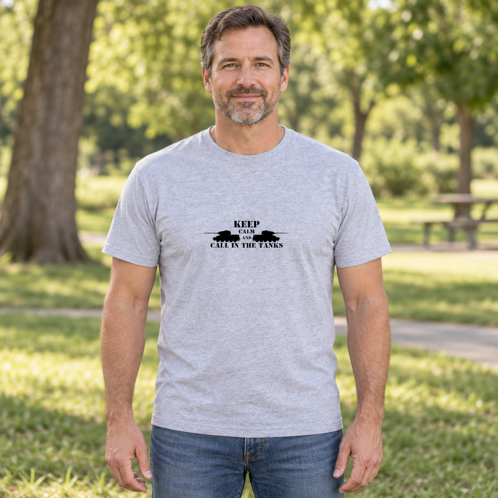 Funny Military Tanker — Sport Gray T-Shirt — lifestyle hero