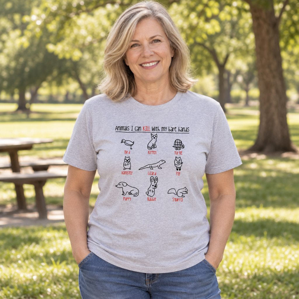 Animals I Can Kill With My Bare Hands — Sport Gray T-Shirt — lifestyle alt