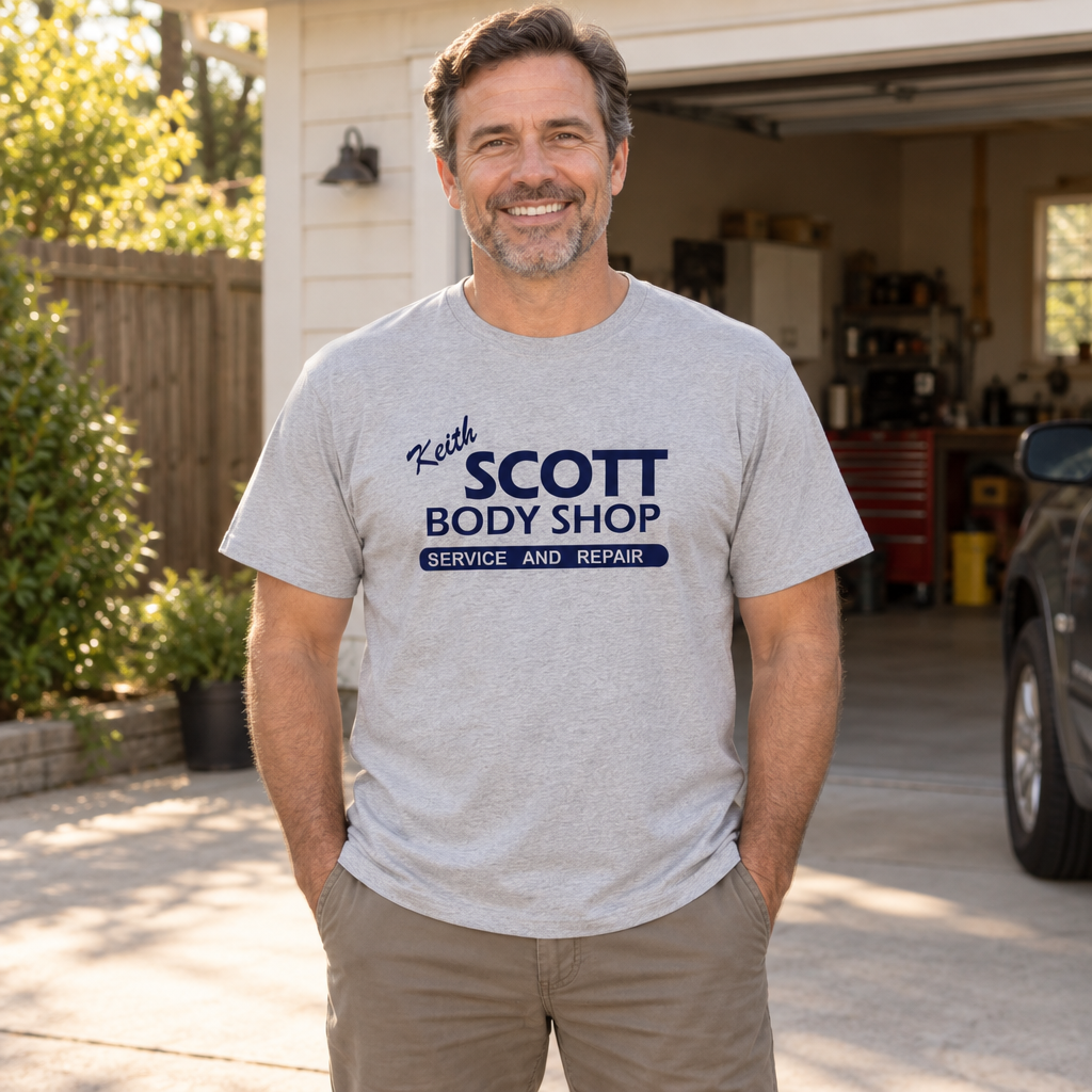 Keith Scott Body Shop — Sport Gray T-Shirt — lifestyle alt