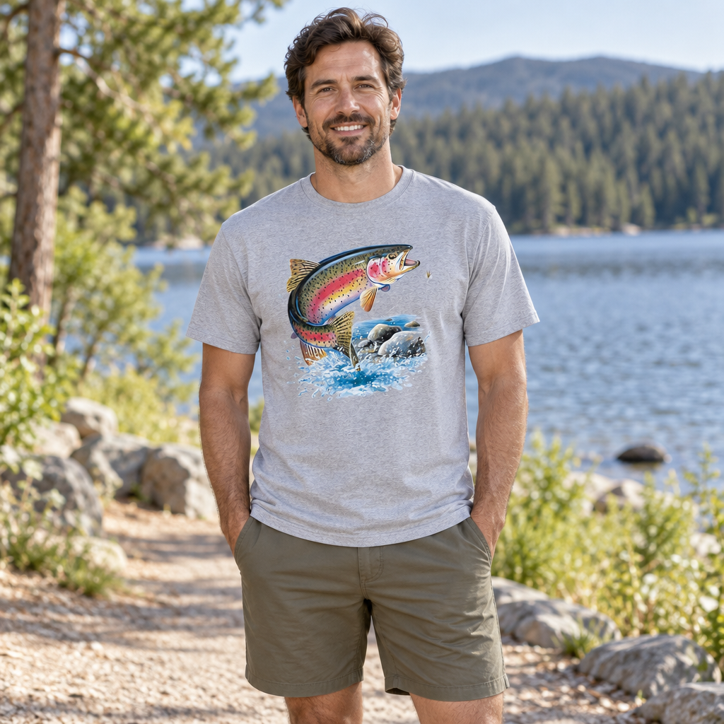 Rainbow Trout — Sport Gray T-Shirt — lifestyle alt