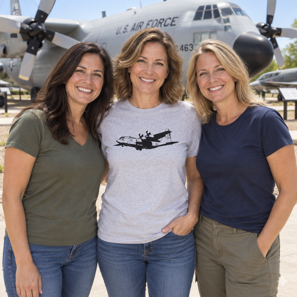 C-130 Aircraft Silhouette — Sport Gray T-Shirt — lifestyle group