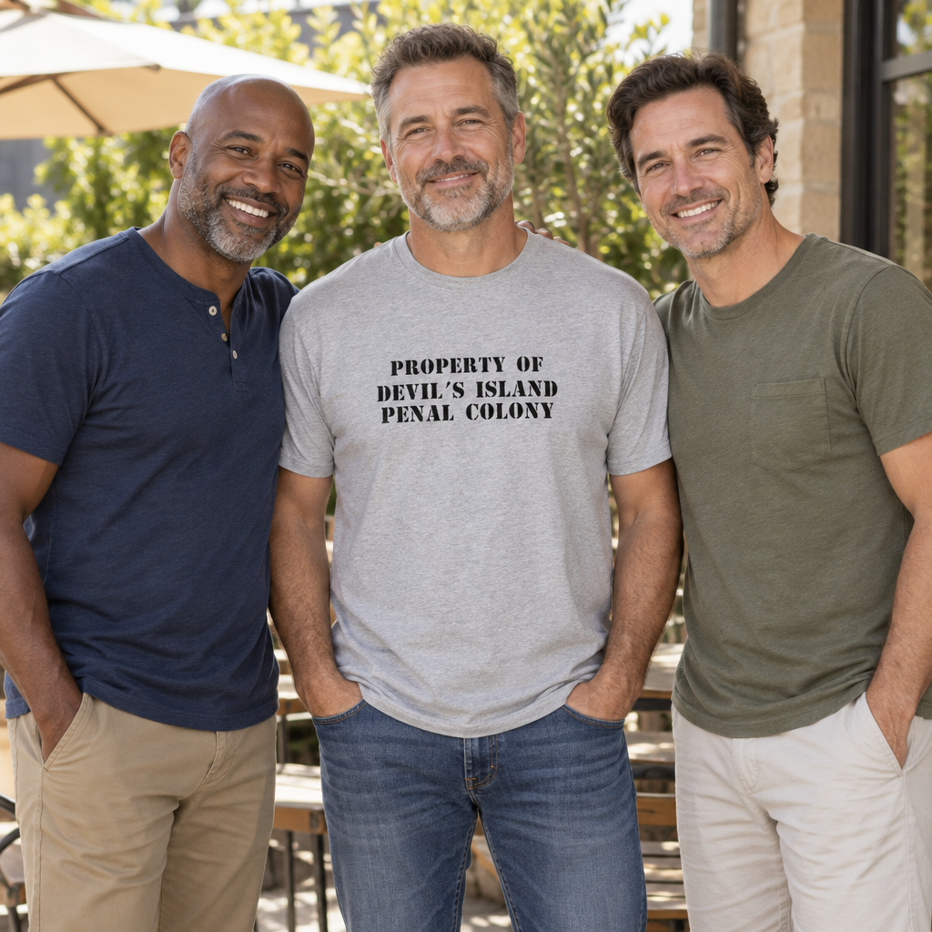 Devil’s Island Penal Colony — Sport Gray T-Shirt — lifestyle group