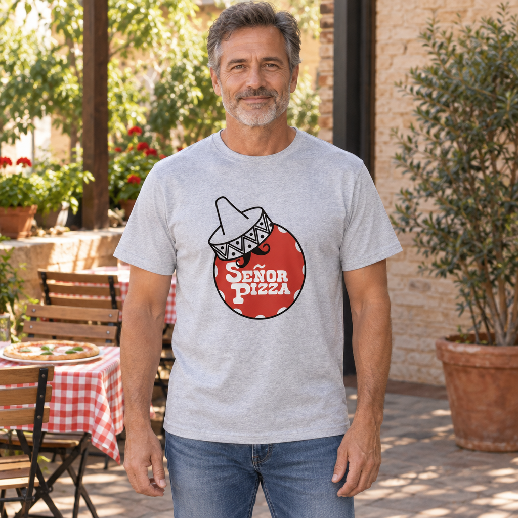 Senor Pizza — Sport Gray T-Shirt — lifestyle hero