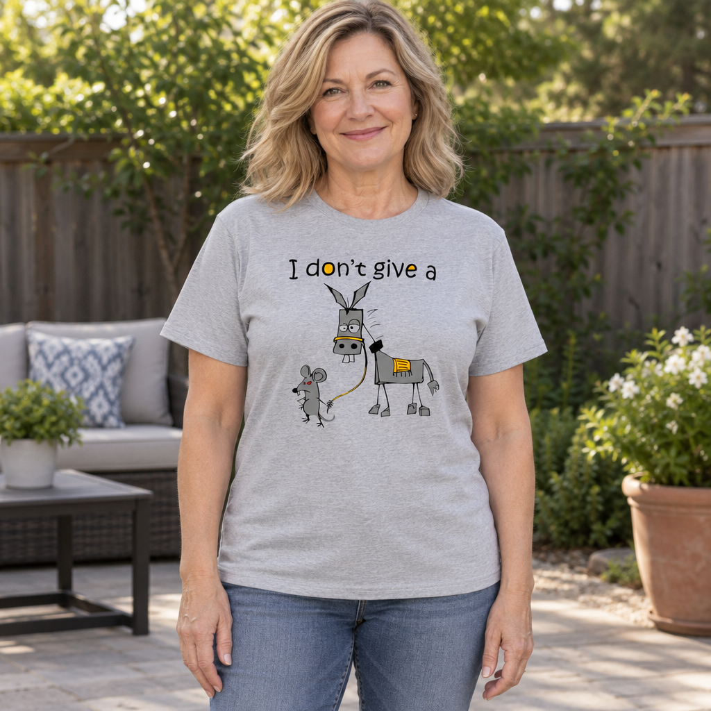 I Don't Give a Rat's Ass — Sport Gray T-Shirt — lifestyle hero