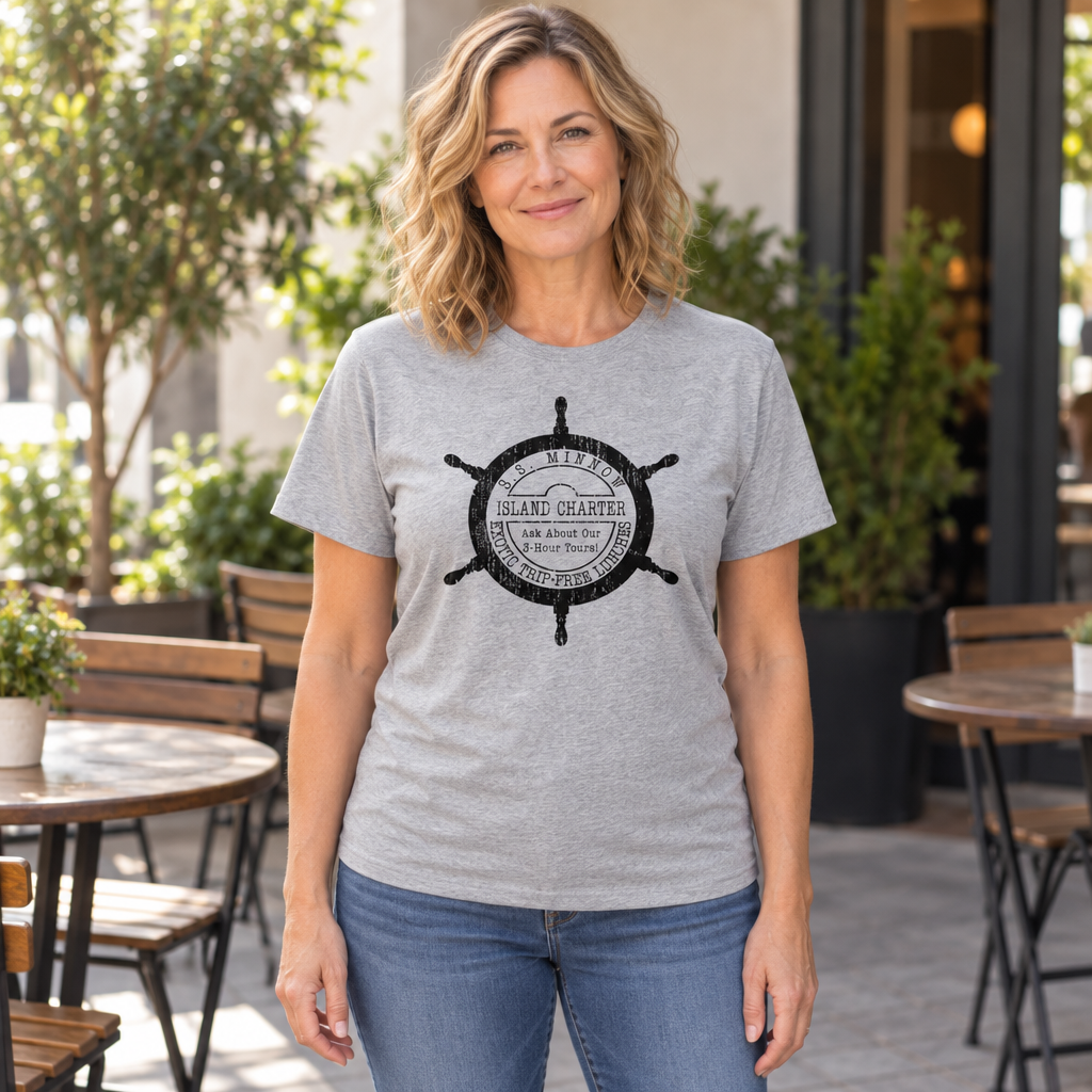 S.S. Minnow Island Charters — Sport Gray T-Shirt — lifestyle hero
