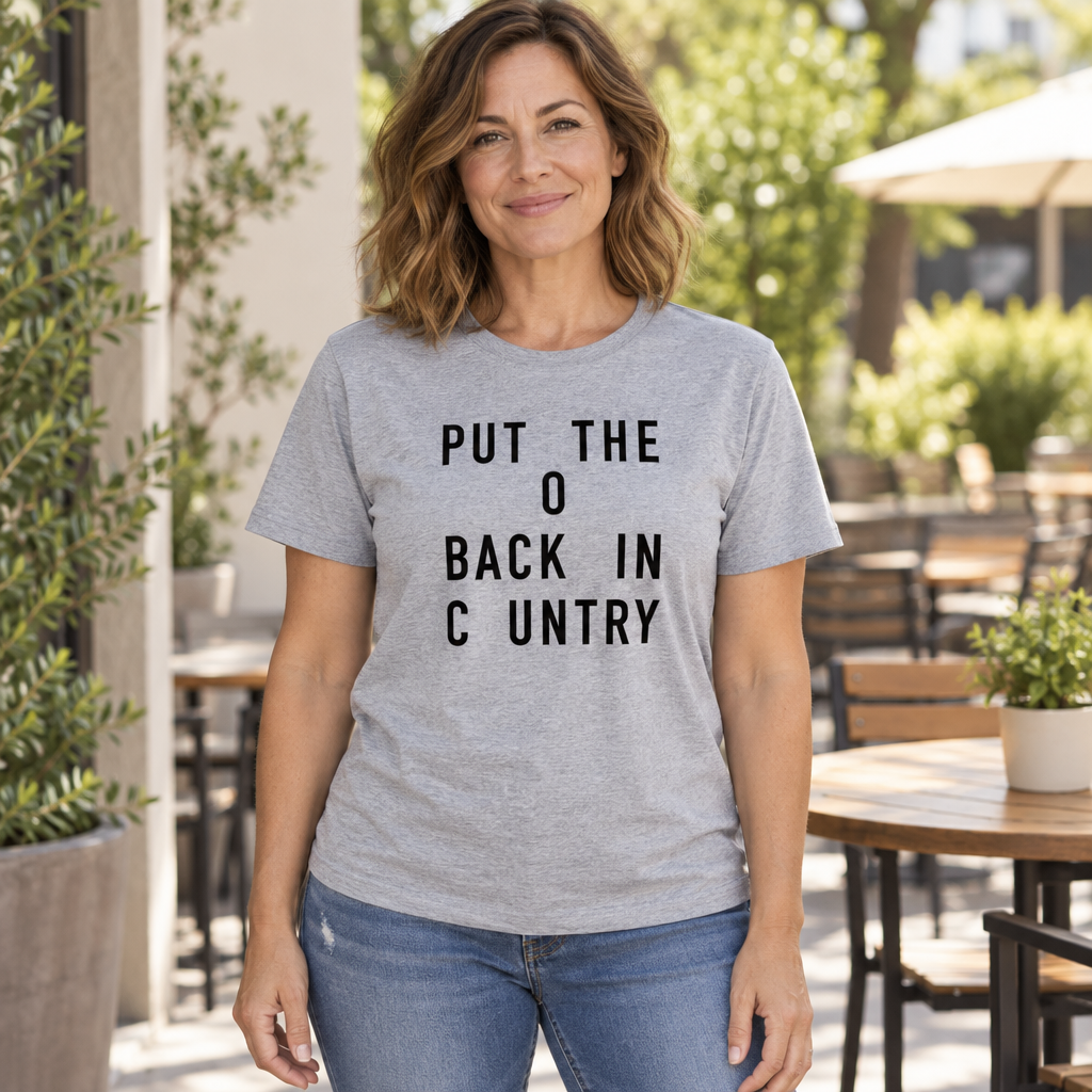 Funny Adult Crude Humor Tee Put The O Back In Country — Sport Gray T-Shirt — lifestyle hero