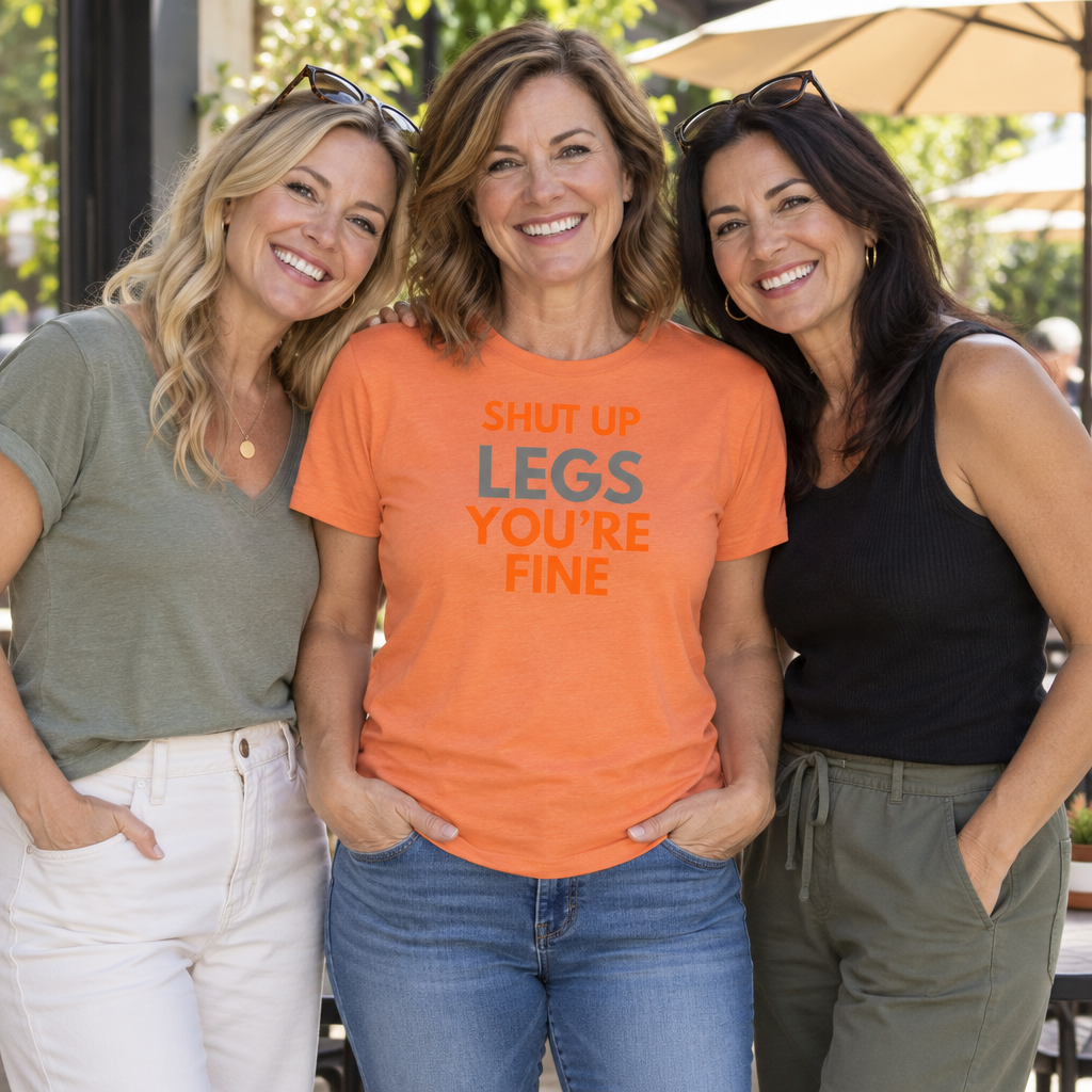 Shut Up Legs Workout — Tangerine T-Shirt — lifestyle group