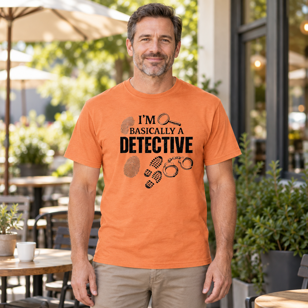 True Crime Podcast — Tangerine T-Shirt — lifestyle hero