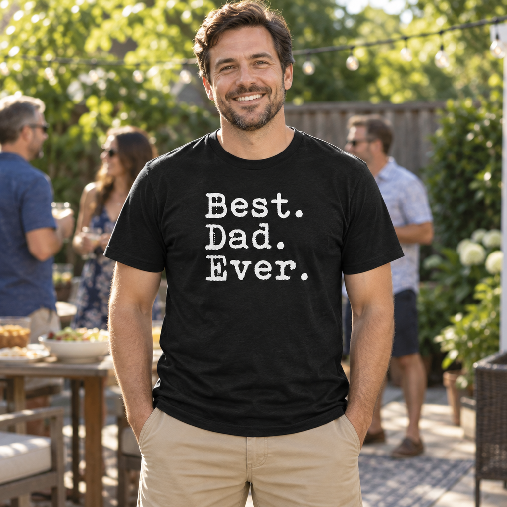Best Dad Ever — Black T-Shirt — lifestyle alt