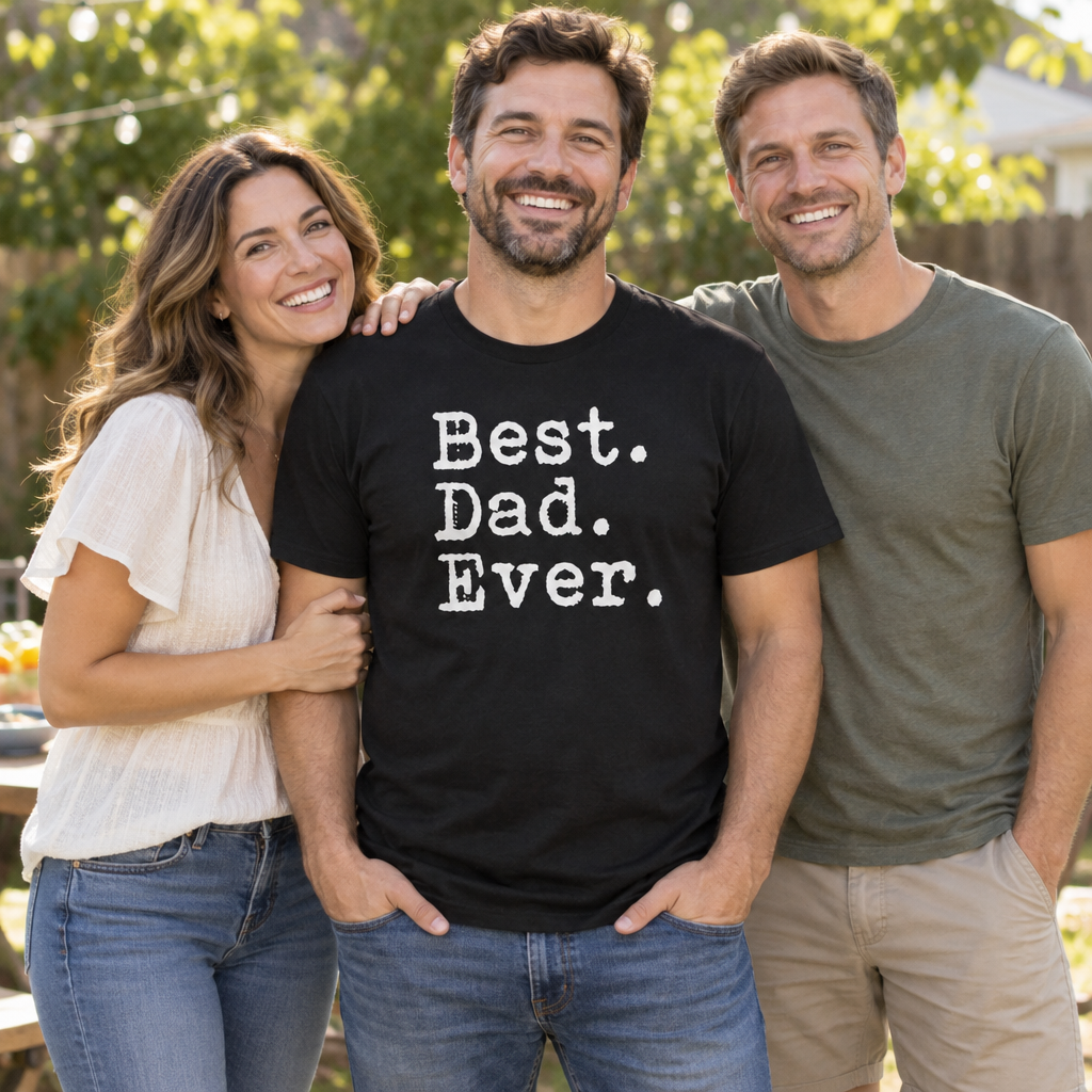 Best Dad Ever — Black T-Shirt — lifestyle group