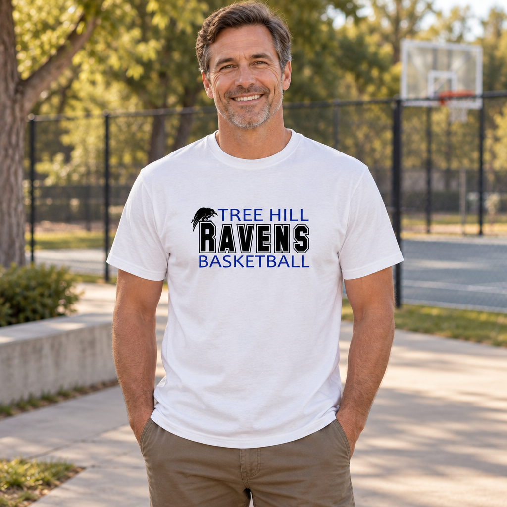 Tree Hill Ravens Basketball — White T-Shirt — lifestyle alt