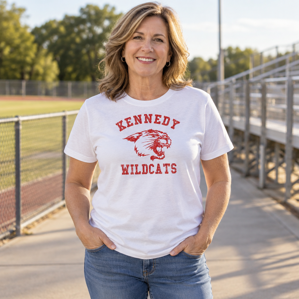 Kennedy Wildcats — White T-Shirt — lifestyle alt