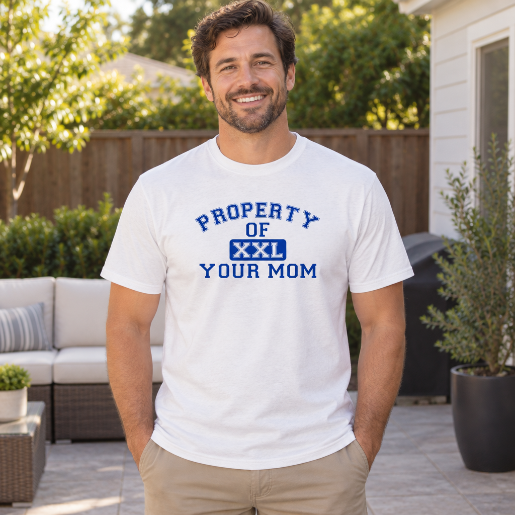 Property of Your Mom — White T-Shirt — lifestyle alt